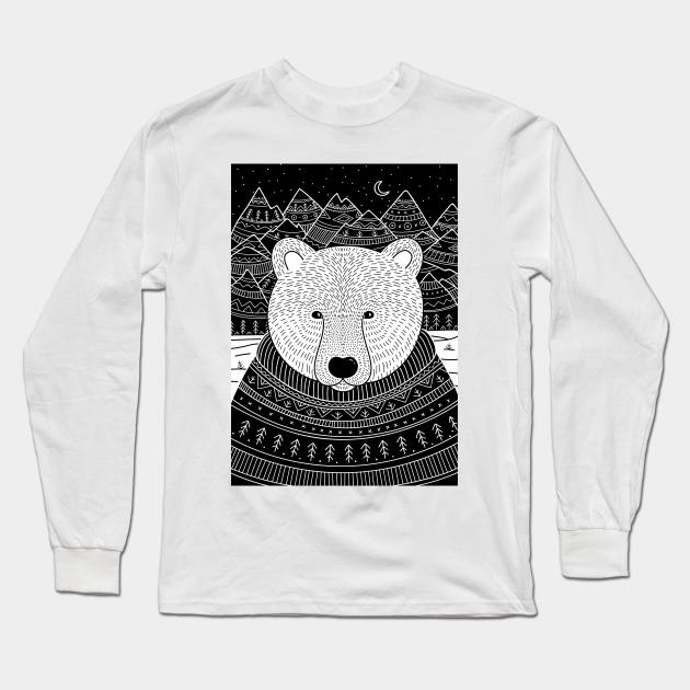 Polar Bear Long Sleeve T-Shirt by yuliia_bahniuk